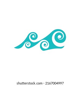 Wave beach vector illustration design logo