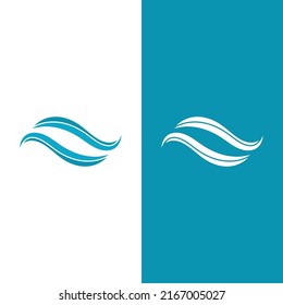Wave beach vector illustration design logo