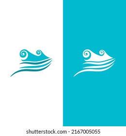 Wave beach vector illustration design logo