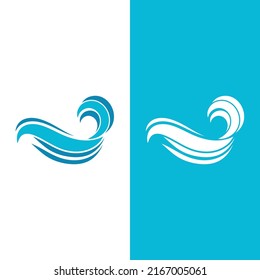 Logo de diseño de vectores de playa de ola
