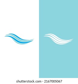Wave beach vector illustration design logo