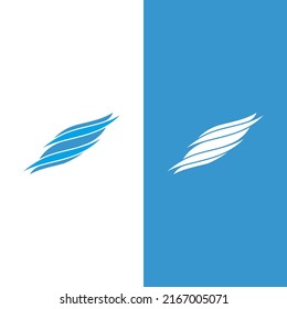 Logo de diseño de vectores de playa de ola
