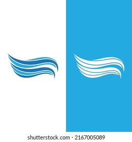 Wave beach vector illustration design logo