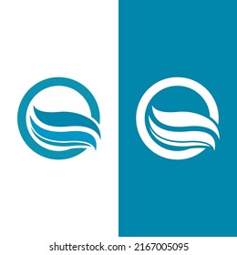 Wave beach vector illustration design logo