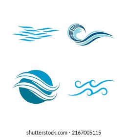 Wave beach vector illustration design logo
