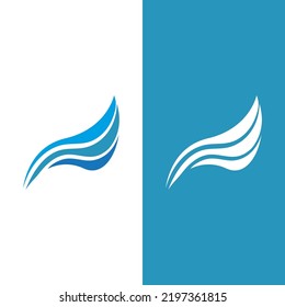 Wave beach vector illustration design logo