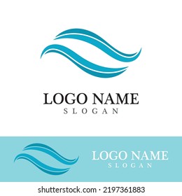 Wave beach vector illustration design logo