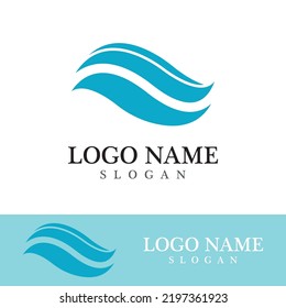 Wave beach vector illustration design logo