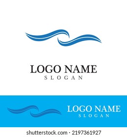Wave beach vector illustration design logo