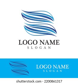 Wave beach vector illustration design logo