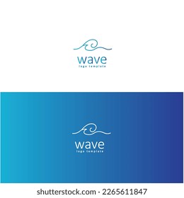 Wave beach vector illustration design logo