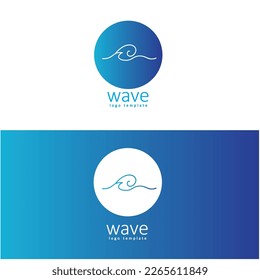 Wave beach vector illustration design logo