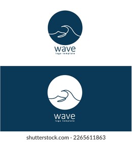 Wave beach vector illustration design logo