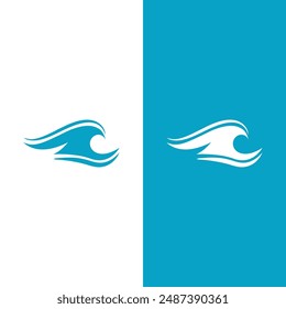 Wave Beach Vektorillustration Design Logo