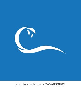 Wave Beach Water Splash Icon Logo Template