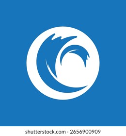 Plantilla de logotipo de icono de salpicadura de agua de playa de olas