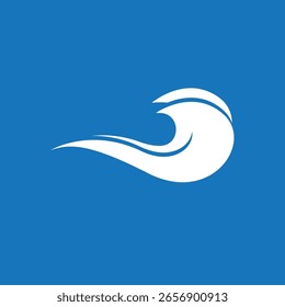 Plantilla de logotipo de icono de salpicadura de agua de playa de olas