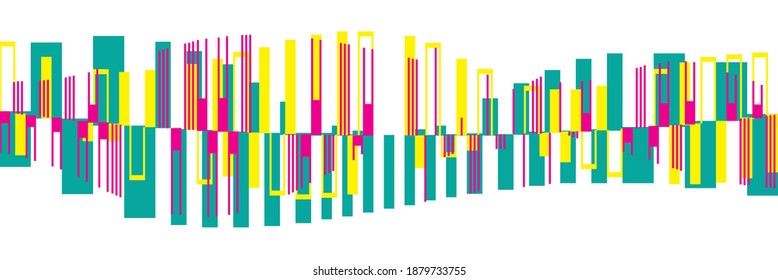 La onda golpea las señales de la luz de la red de ondas artificiales aislada. Tecnología futura. Señal digital. Dispositivo Web. Sistema de bloqueos. Vector en concepto de tecnología, aprendizaje automático, para su diseño