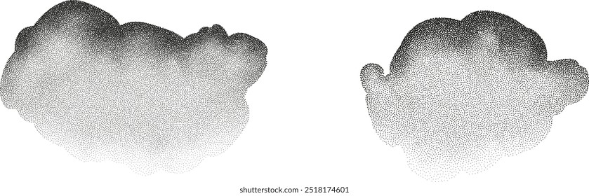 A wave of black dots with a sandy texture. An abstract, grainy background featuring a noisy gradient pattern.