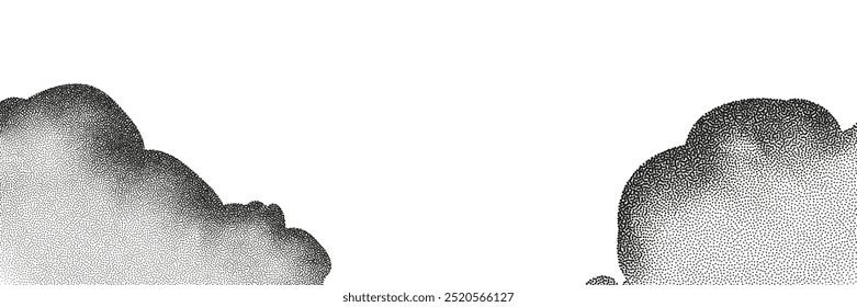 A wave of black dots with a sandy texture. An abstract, grainy background featuring a noisy gradient pattern.
