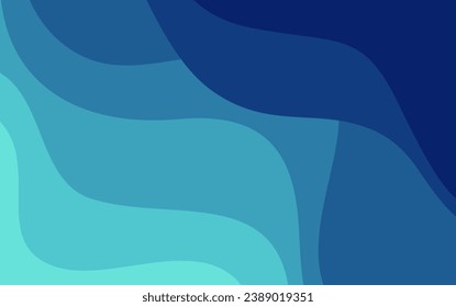 wave blue abstract curve background for poster, banner, web, wallpaper design elements	