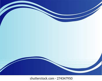 Wave blue background with place for text
