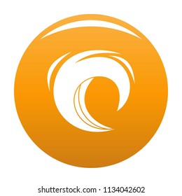 Wave blue icon. Simple illustration of wave blue vector icon for any design orange