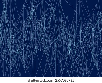 wave of blue lines, big data techno background. Vector illustration