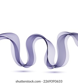 wave of blue on a white background
