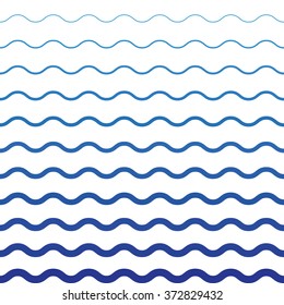 Wave Blue Pattern. Wave Background in Vector