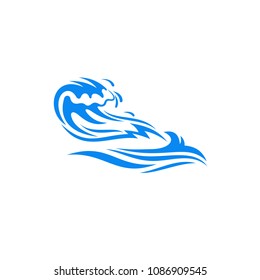 Wave blue sea vector