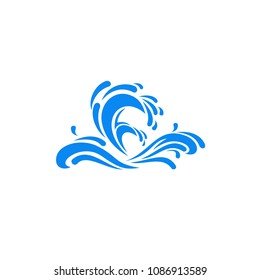 Wave blue sea vector