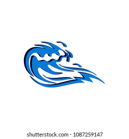 Wave blue sea vector
