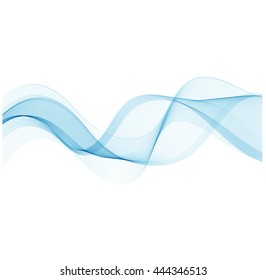 A wave of blue smoke Vector illustration