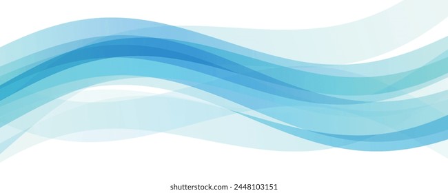wave blue technology curved background