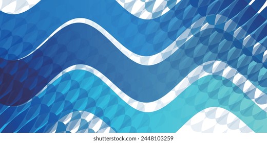 fondo curvo de la tecnología wave blue