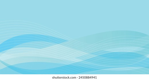 fondo curvo de la tecnología wave blue