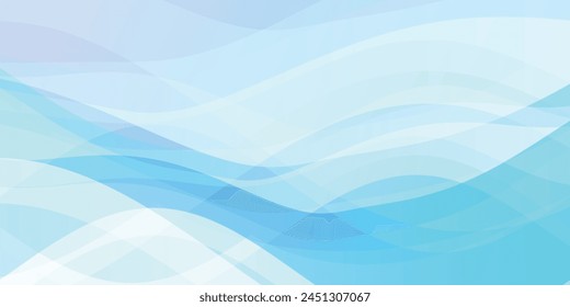 fondo curvo de la tecnología wave blue