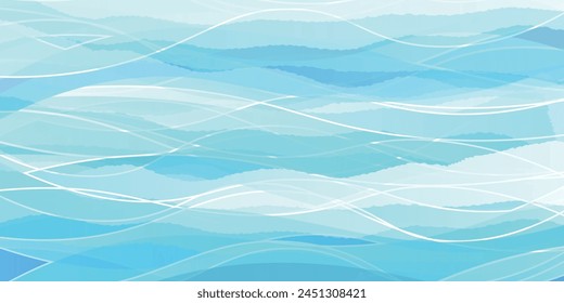 fondo curvo de la tecnología wave blue