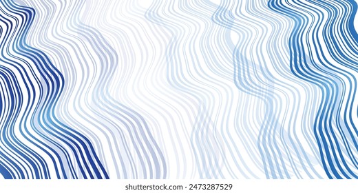 wave blue technology curved background