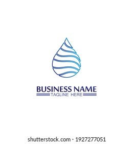 wave and blue Water abstract logo and  icon vector illustration design logo blue, sky, water drop