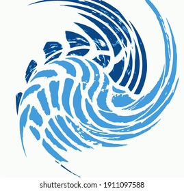 diseño de agua azul ondulada de fondo de tectvectorial abstracto de fondo oceánico patrón marino.