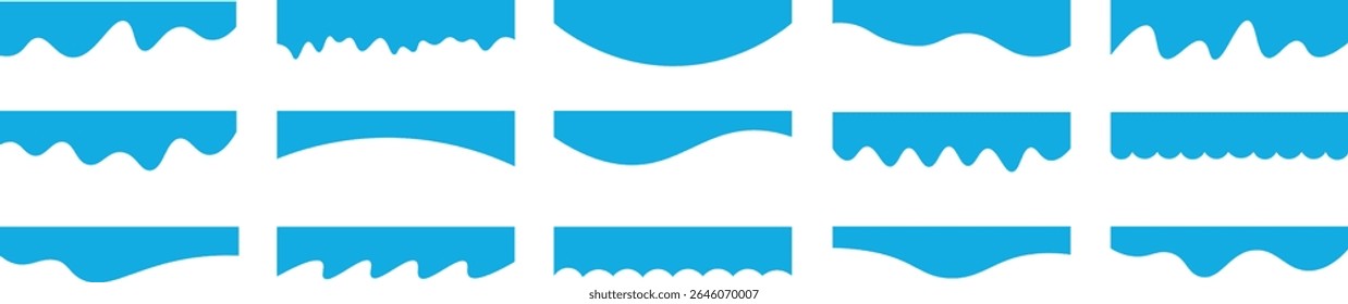 Diseño del borde de la onda, Formas del divisor, colección curvy de la Plantilla del marco