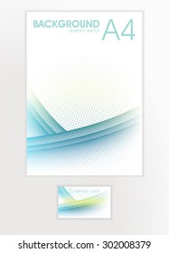 Wave Brochure, Flyer, Business Design Template A4