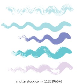 Wave Brush Strokes Vector Set Background Stock Vector (Royalty Free ...