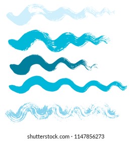 Vector Blue Wave Icons Set On Stock Vector (Royalty Free) 414034084 ...