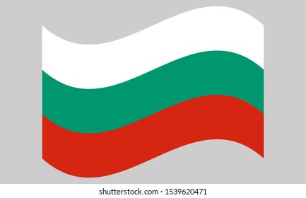 Wave Bulgaria Flag Vector illustration eps 10