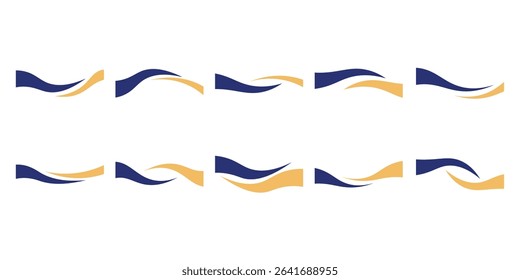 Wave Business Border Element Collection
