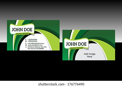 Wave business card Design Vector illustration 