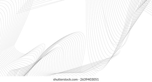 Wave business curve lines on transparent background. Abstract wavy ocean line and future technology, business, voice, sound, music, poster, banner background.	